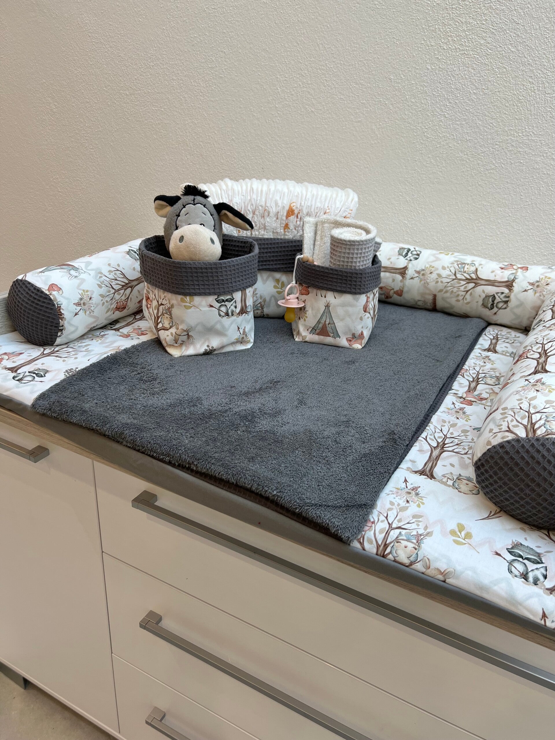 Wickelauflage waldfreunde Anthrazit