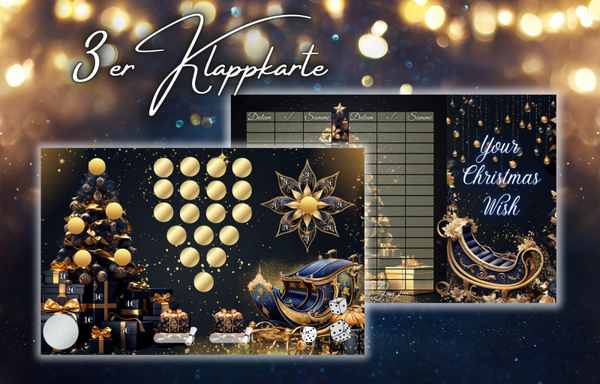 3er Klappkarte ,,Your Christmas Wish''