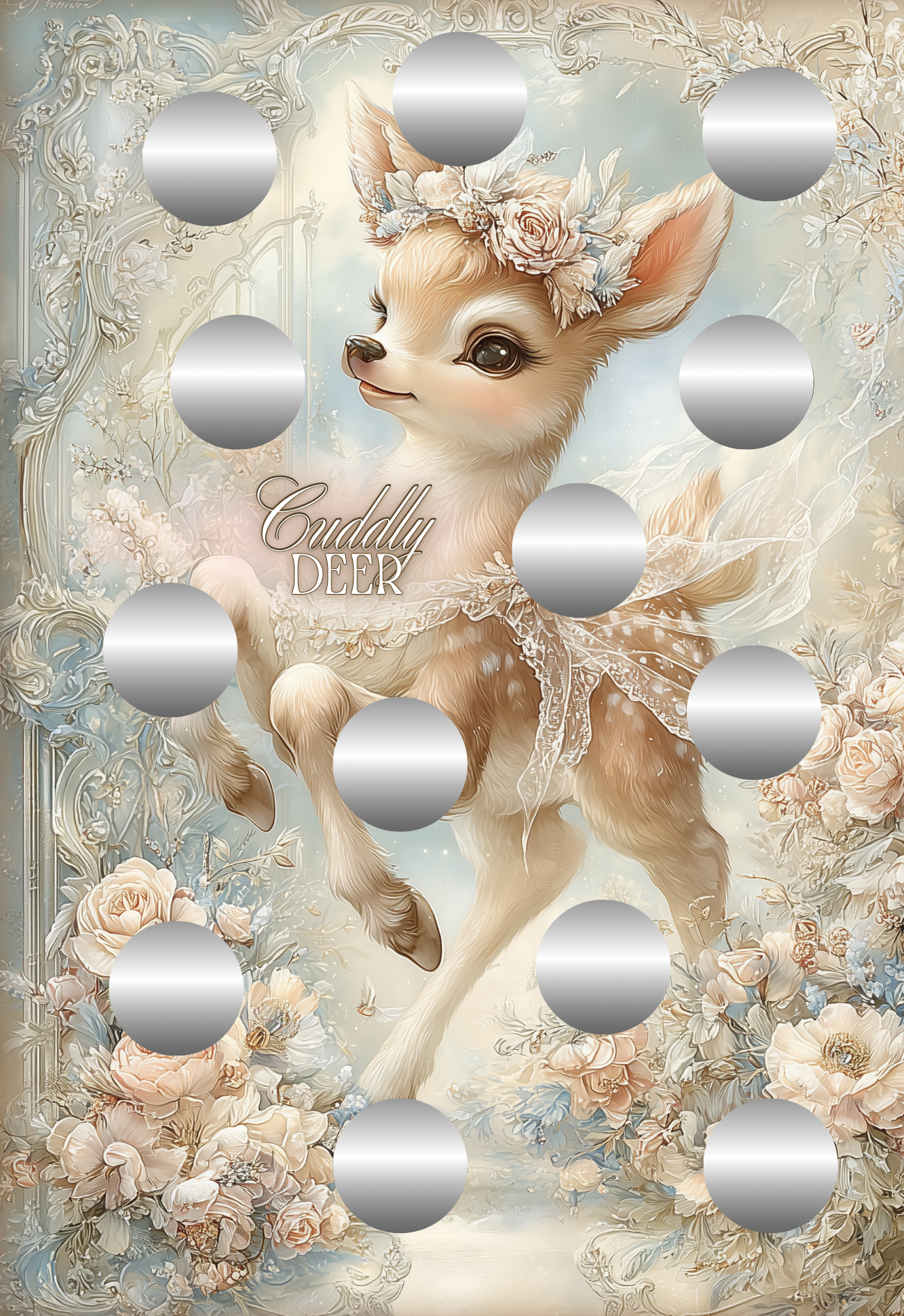 Cuddly Deer gelochte Challenge A6 Adventskalendertürchen Nr. 5