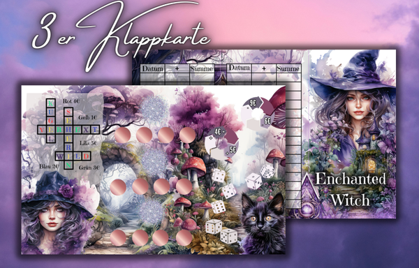 3er Klappkarte ,,Enchanted Witch''