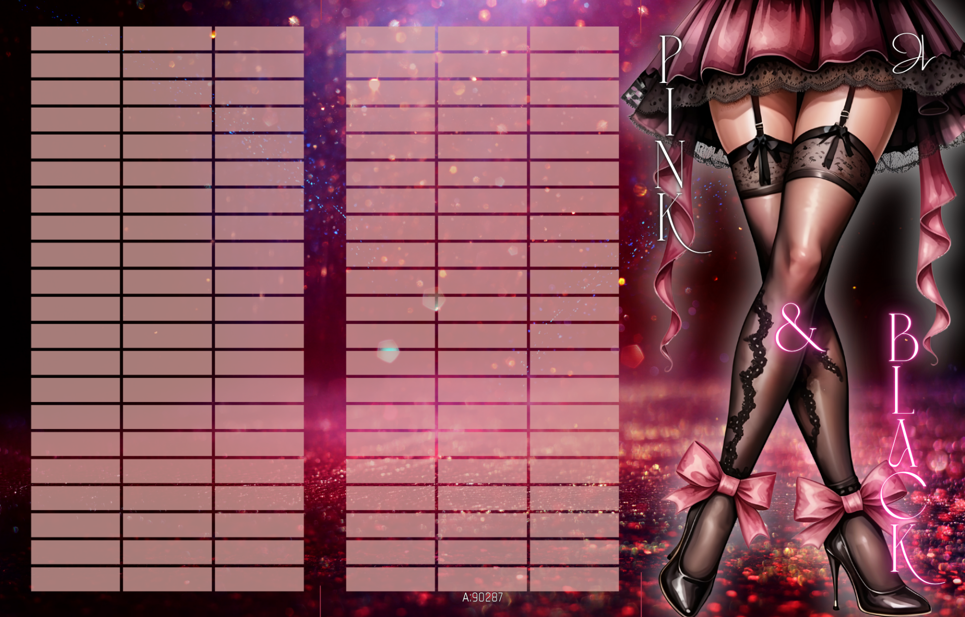 Pink & Black 3er Klappkarte A6 Adventskalender Türchen Nr. 11