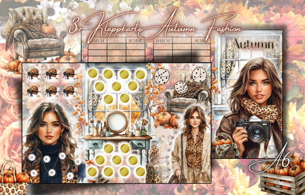 3er Klappkarte Autumn Fashion A6