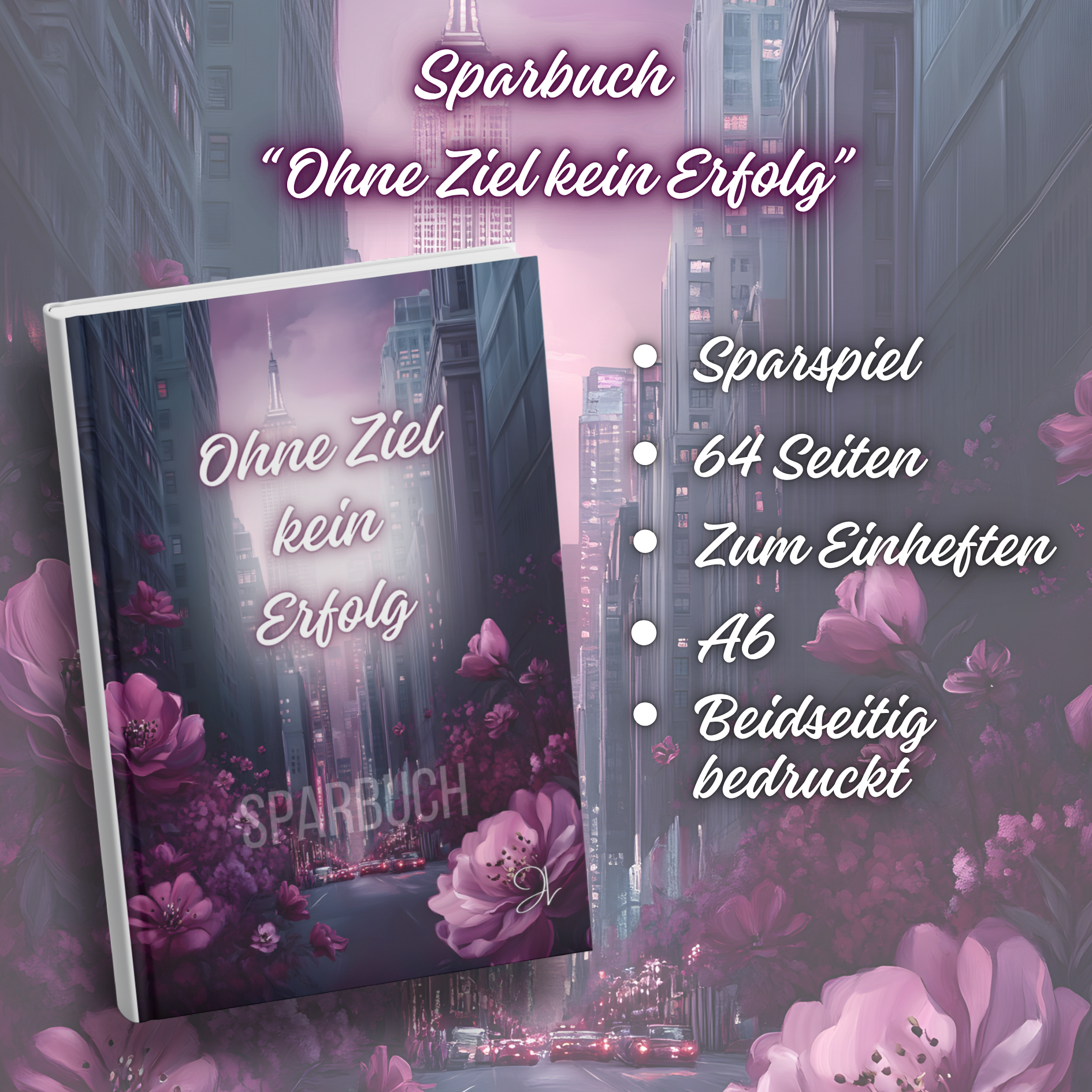 Sparbuch "Ohne Ziel Kein Erfolg " in A6