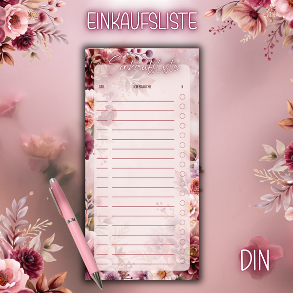 Einkaufsliste DIN Lang