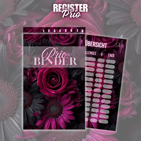 Register "Prio Binder" 6er o. 8er in A6
