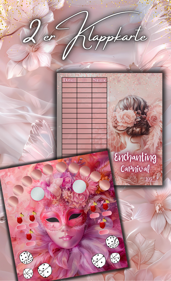 ''Enchanting Carnival'' 2 er Klappkarte A6