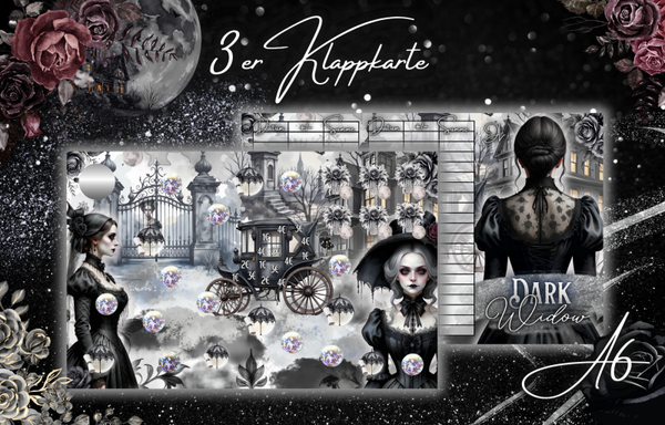 3er Klappkarte ,,Dark Widow''