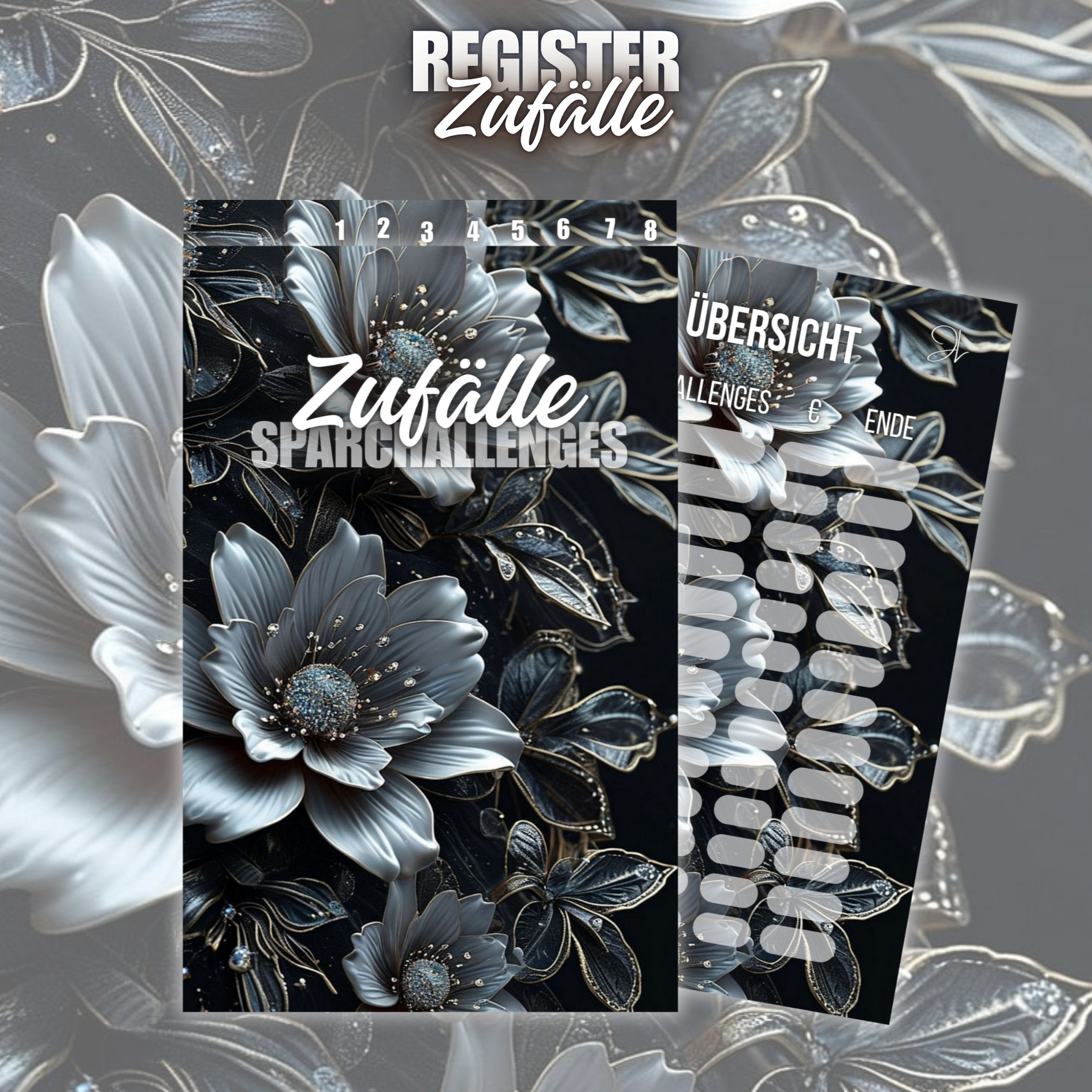 Register "Zufälle Sparchallenges" 6er o. 8er in A6