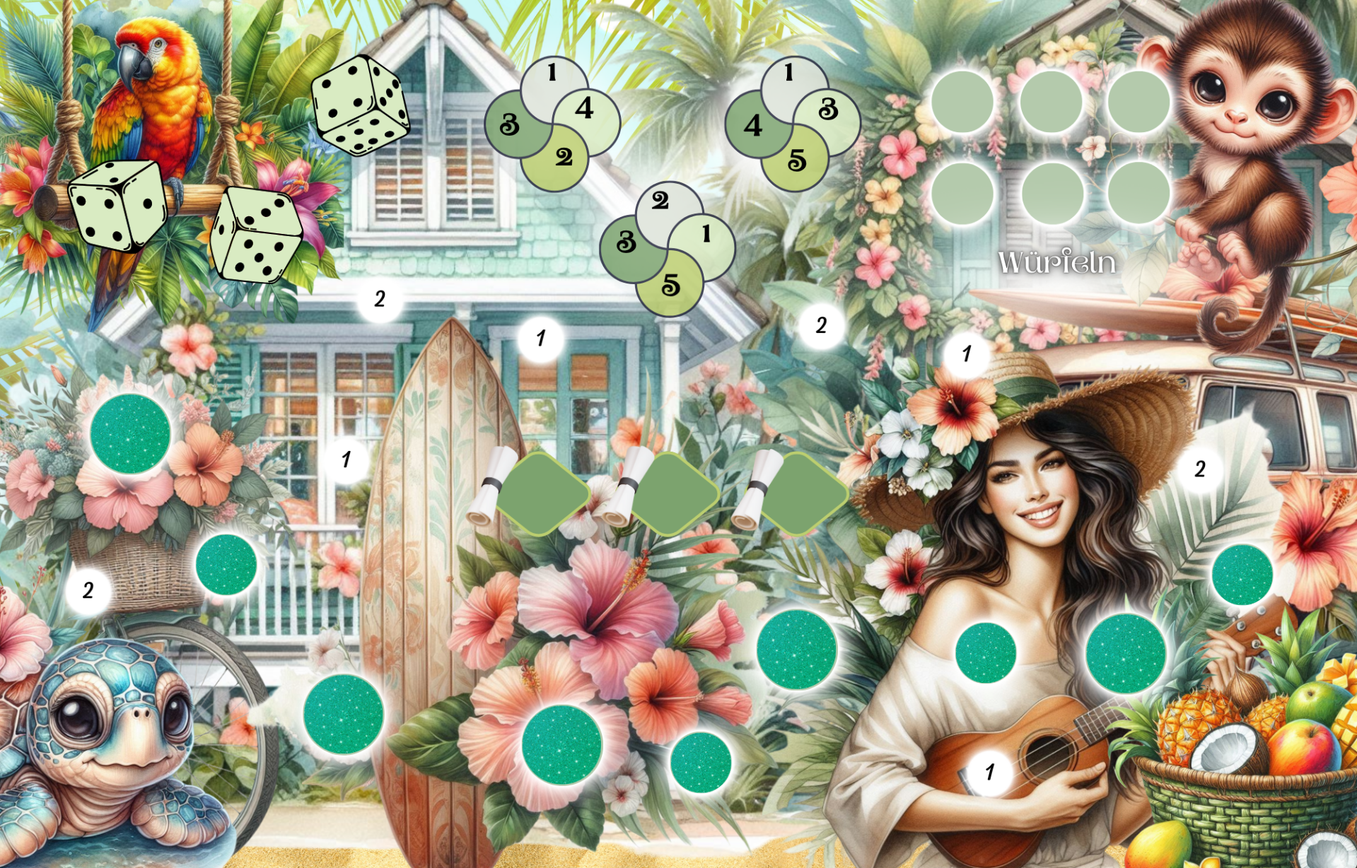 Tropical World 3er Klappkarte Adventskalender Türchen Nr. 20