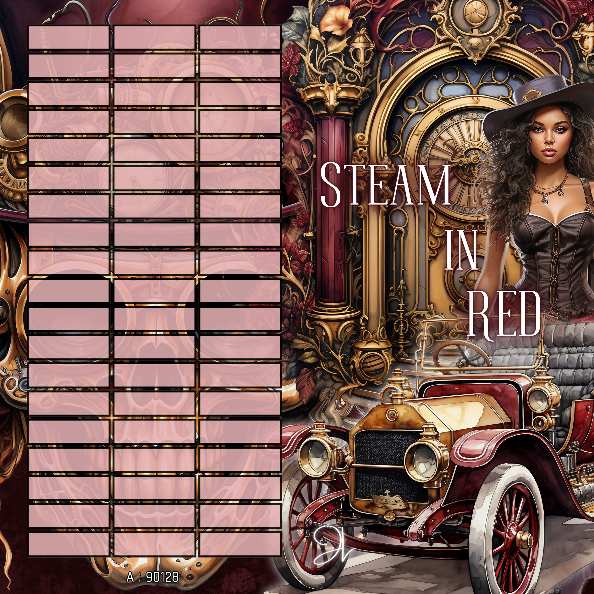 Steam in Red 2er Klappkarte Adventskalender Türchen Nr.23