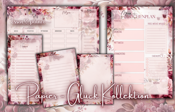 ♥♥♥ Notizblock Set "Papier - Glück Kollektion " (Sparset) ♥♥♥