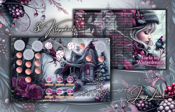 ''Lucia in Winterdream'' 3er Klappkarte A6