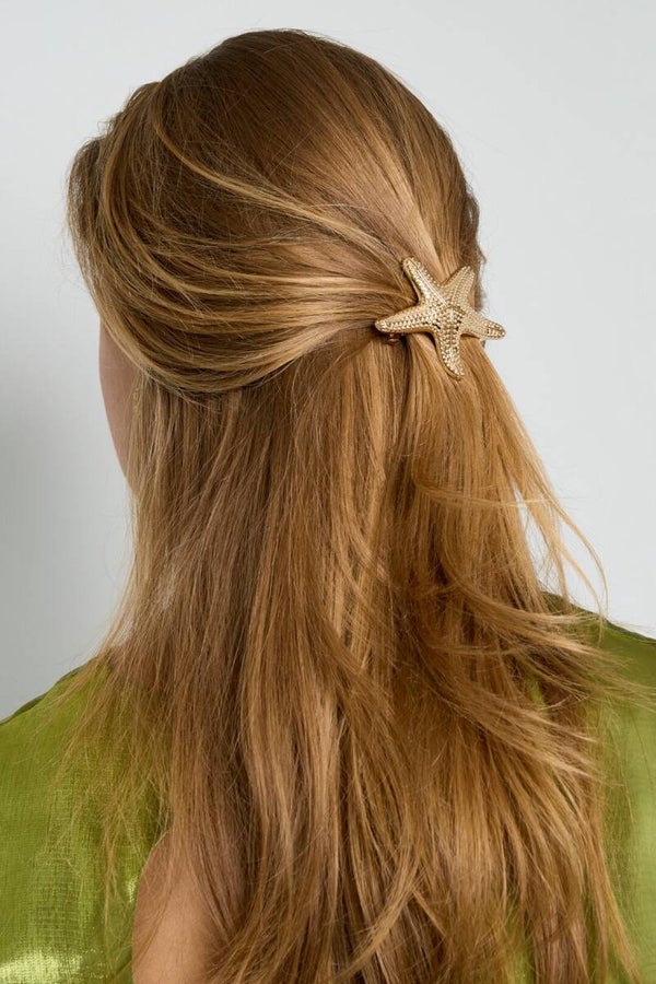 haarclip zeester goud