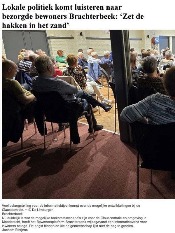 Lokale politiek komt luisteren naar bezorgde bewoners Brachterbeek: ‘Zet de hakken in het zand’