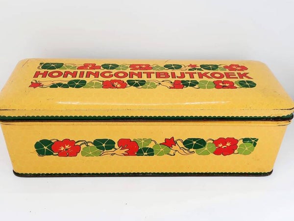 Vintage Verkade blik ontbijtkoek Oost-Indische kers