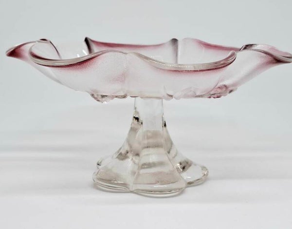 Vintage schaal op voet Walther Glas, Mikasa Rosella