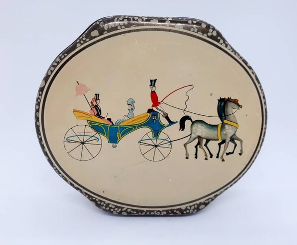 Vintage blik Albert Heijn chocoladeblik 1954