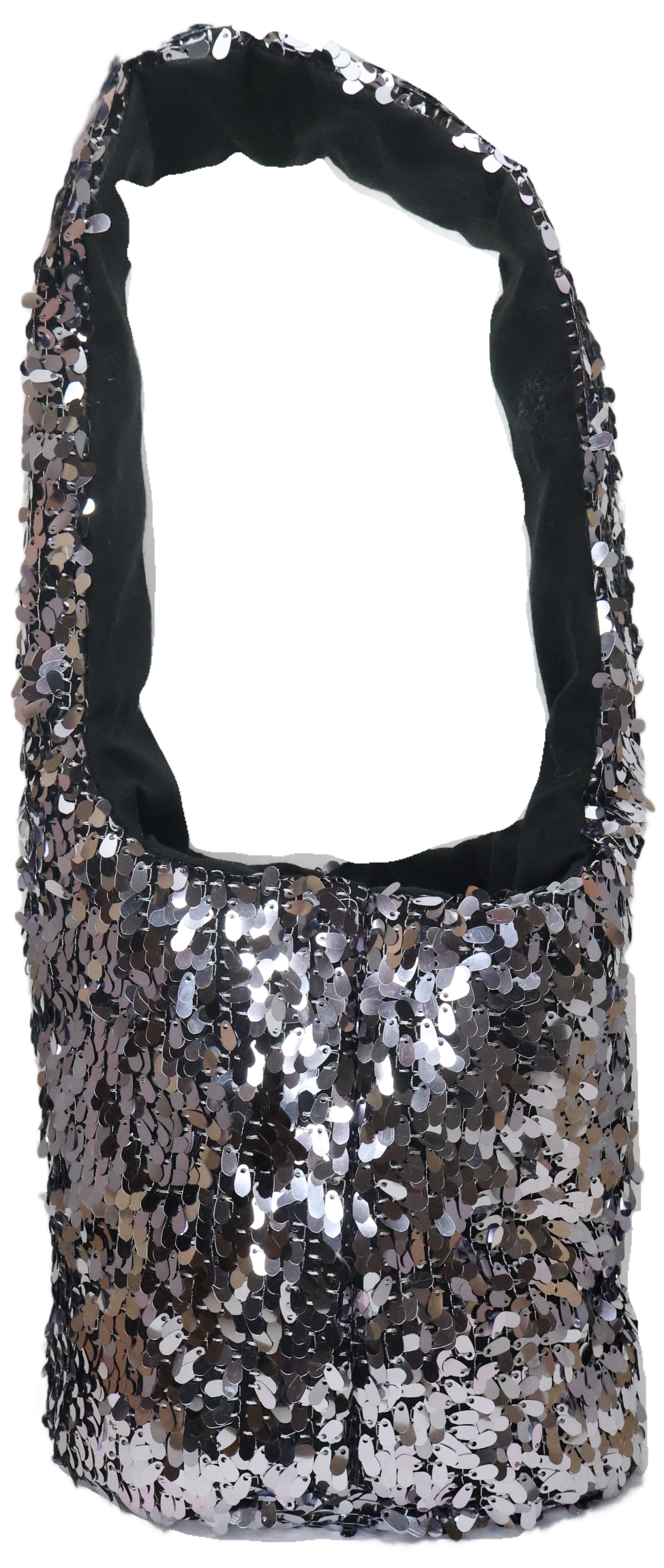 THE IT BAG - zilveren pailletten