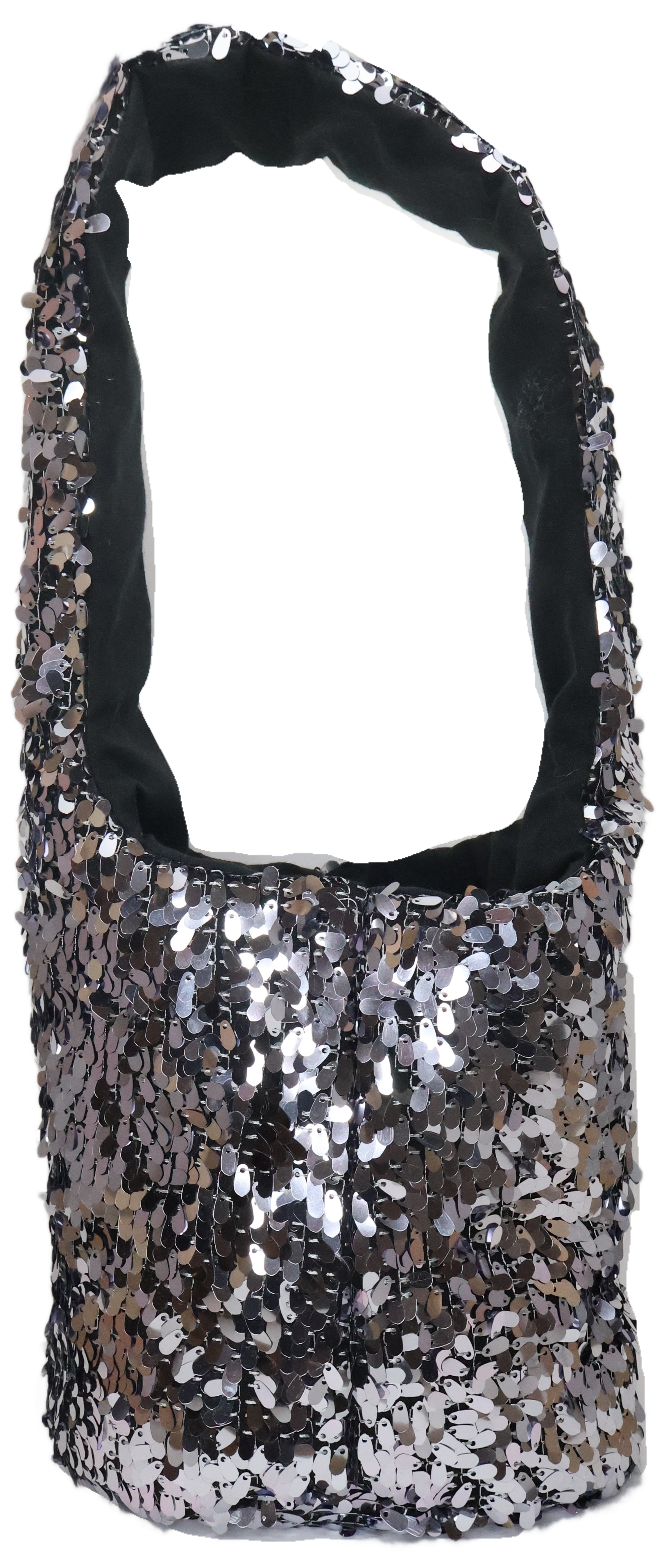 THE IT BAG - zilveren pailletten