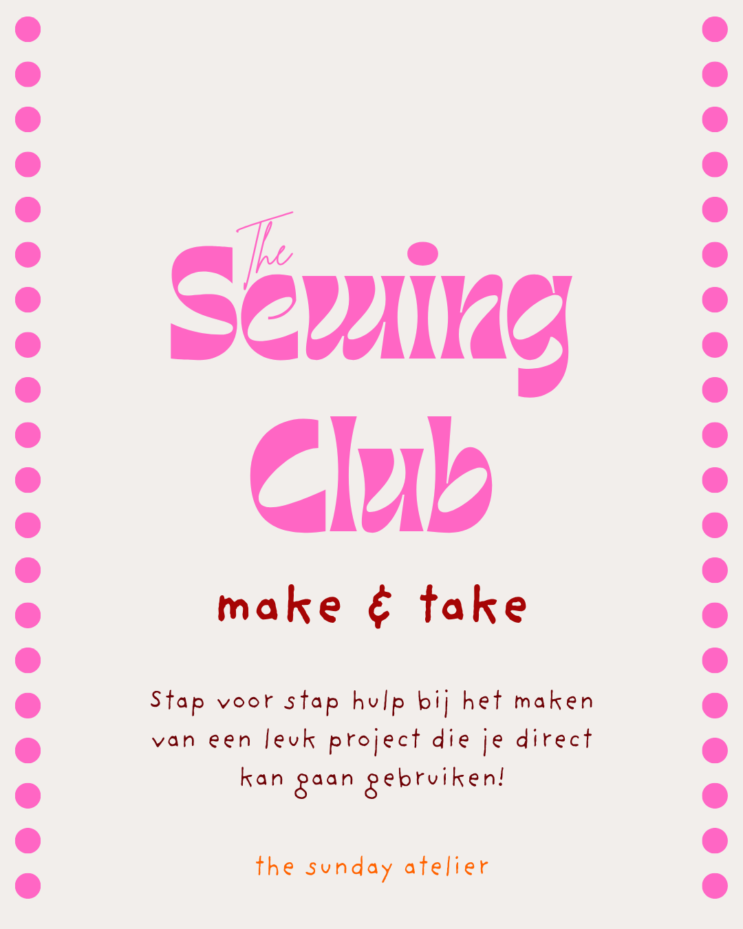 THE SEWING CLUB - MAKE & TAKE 12 NOVEMBER