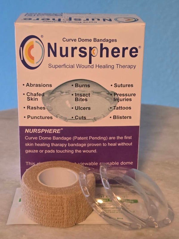 Nursphere® Original Curve Dome Bandage (1 Case = 50 units) with Wound Tracker App.