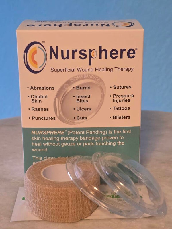 Nursphere® Original Clear Dome Bandages (1 Case = 50 units) with Wound Tracker App.
