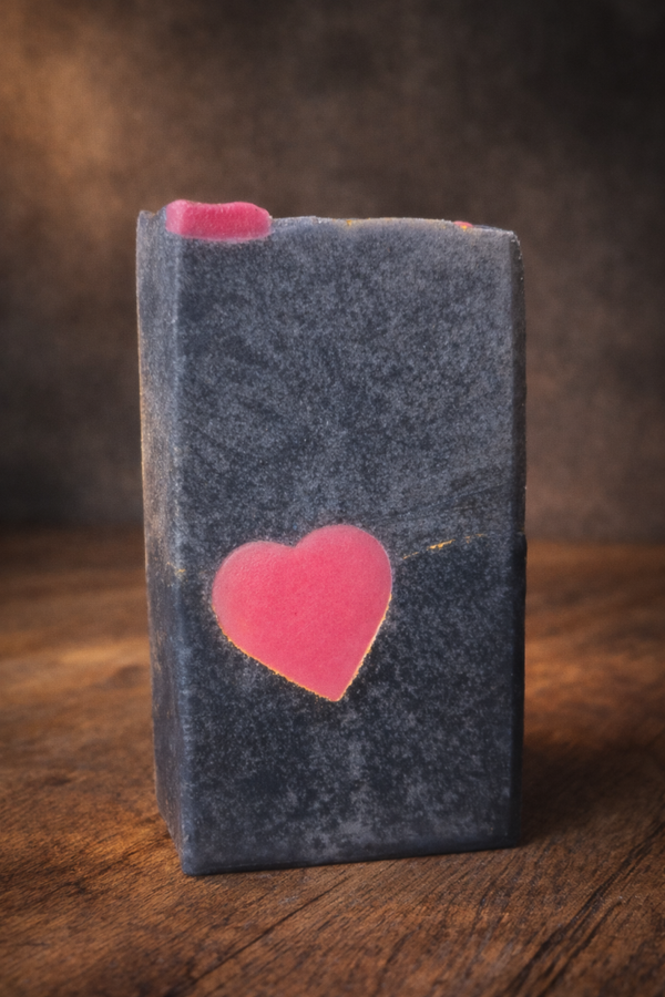 Cor Noire – Handgemachte Aktivkohle Seife mit Herz
