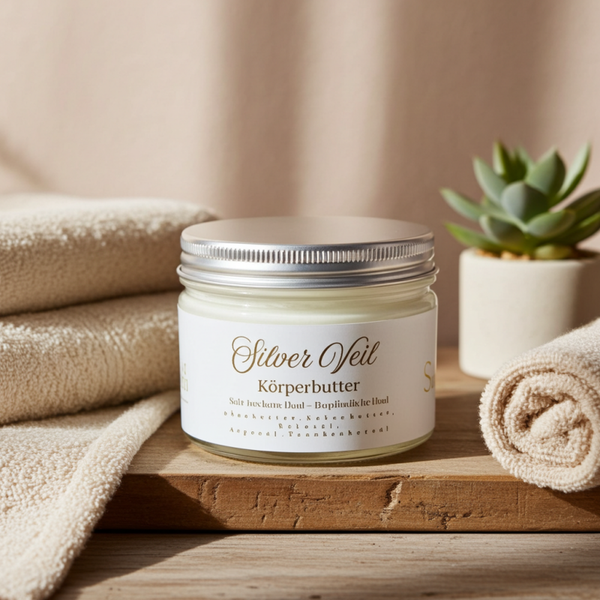 SILVER VEIL– Handgemachte Körperbutter Arganöl und Traubenkernöl