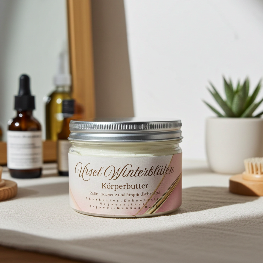 URSEL WINTEBLÜTEN – Handgemachte Körperbutter mit Calendula, Wildrose & Manuka-Honig