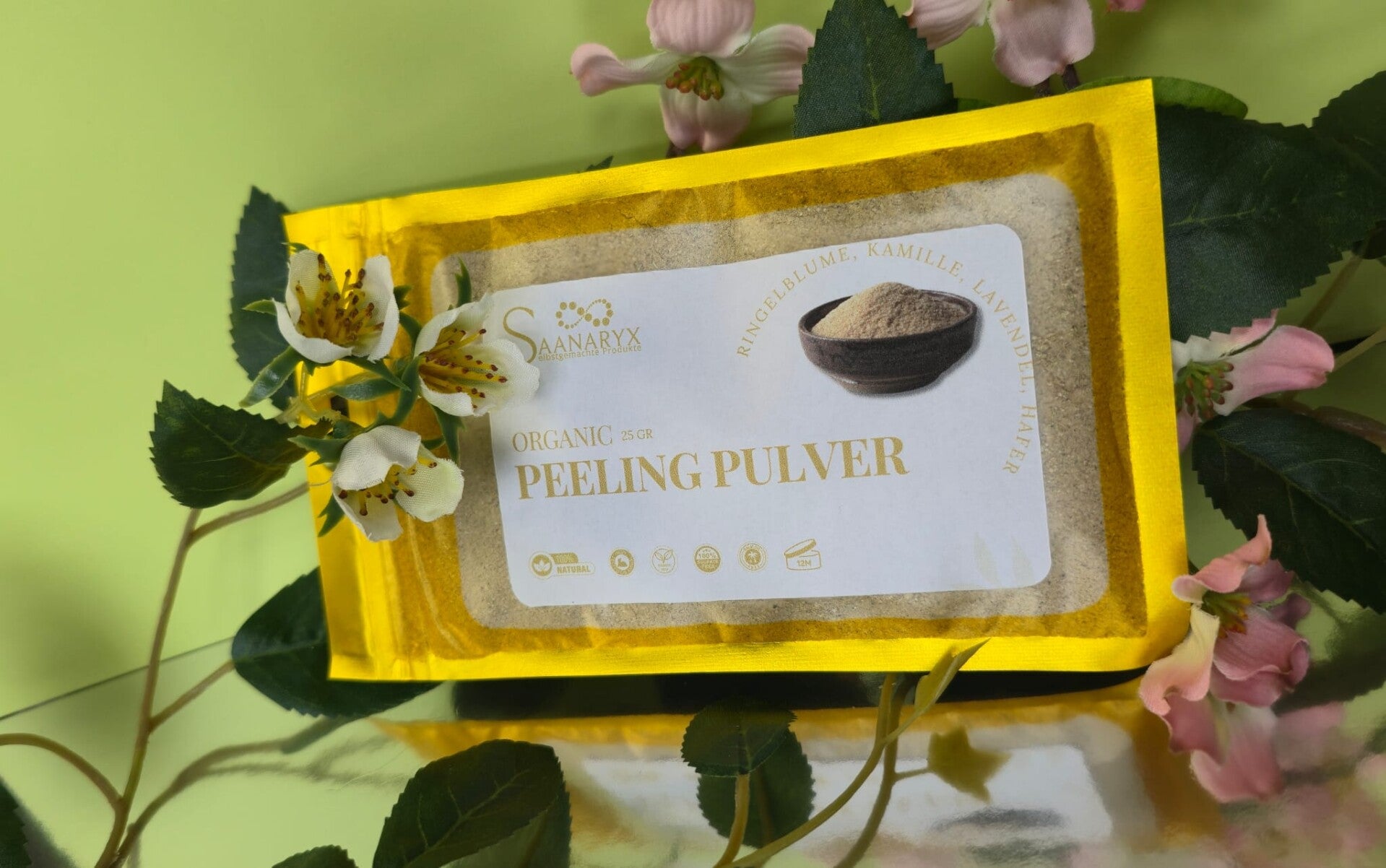 Natürliches Peeling-Pulver – Ringelblume-Kamille