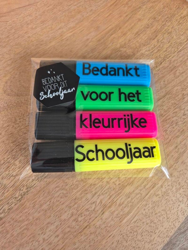 Markers Bedankt voor het kleurijke schooljaar