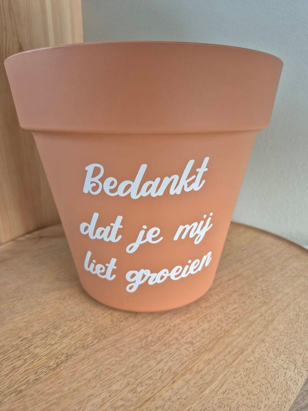 Bloempot bedankt dat je mij liet groeien
