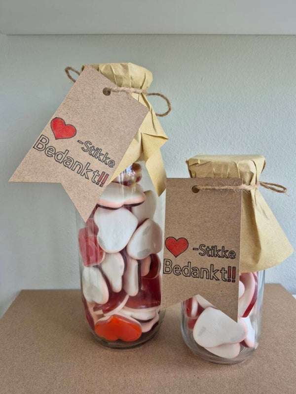 Fles met hartjes
