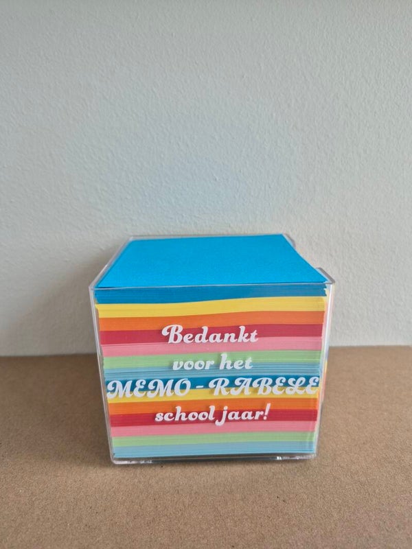 Memo blok met tekst