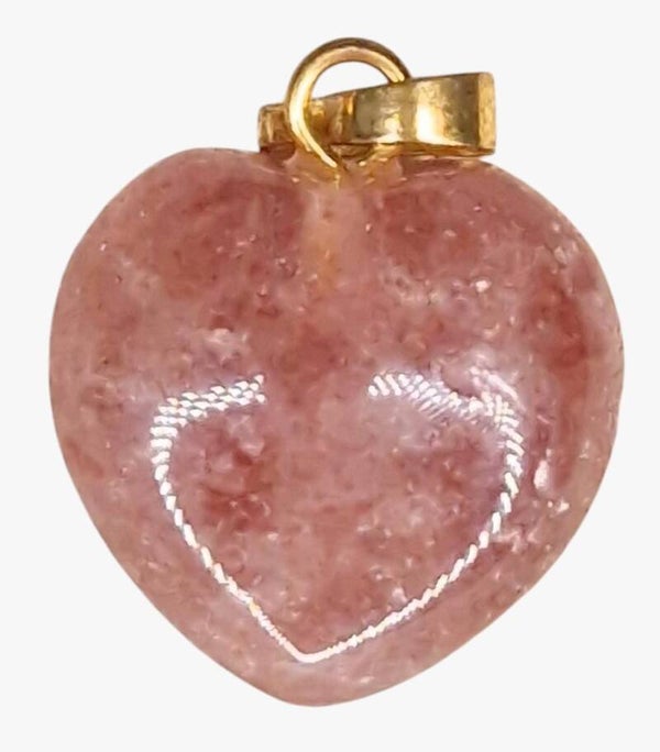 hartjes hanger "Hematoïde kwarts"