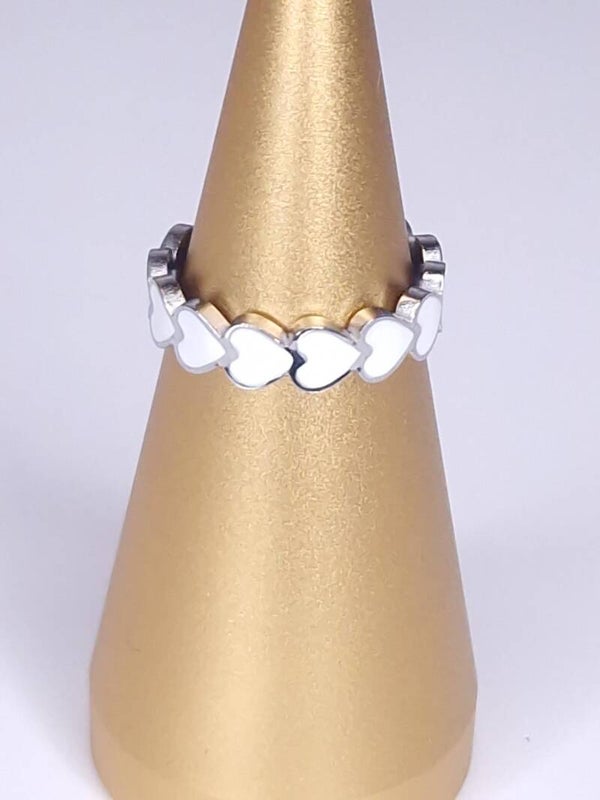 Ring "White Hearts"
