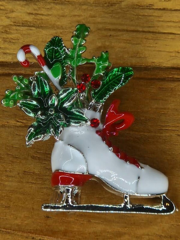 Speldje "Christmas skate"