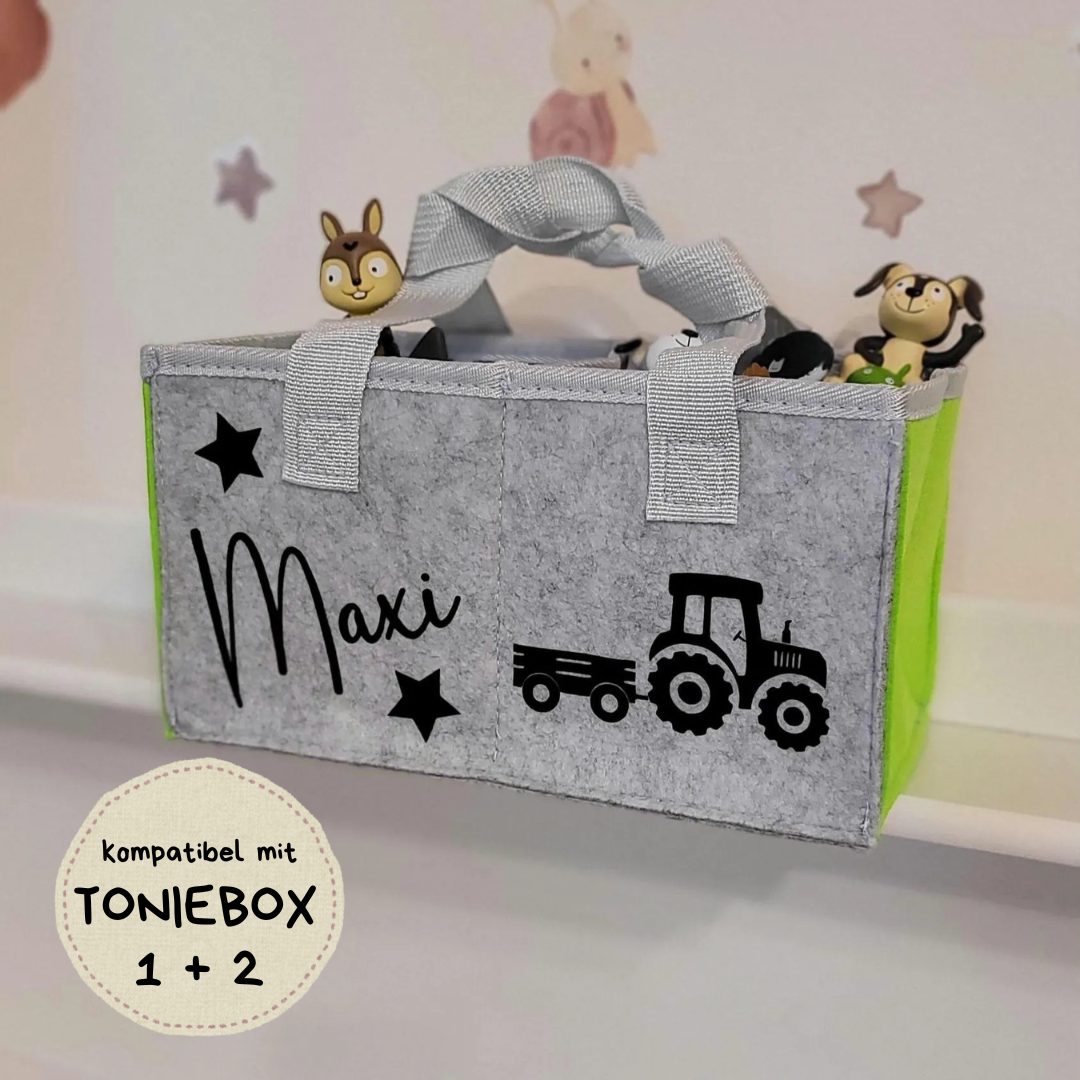 Filztasche für Toniebox & Toniebox 2 | Personalisiert mit Namen | Aufbewahrung & Geschenk für Kinder