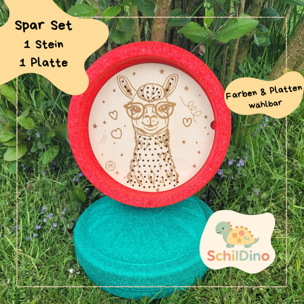 MyFunStone Mini Set – 1 Bewegungsstein & 1 Aktivitätsplatte für kreatives Spielen | Schildino Österreich