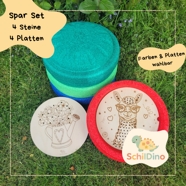 MyFunStone 4er Set mit 4 Aktivitätsplatten – 4 Bewegungssteinen Set | Schildino Österreich