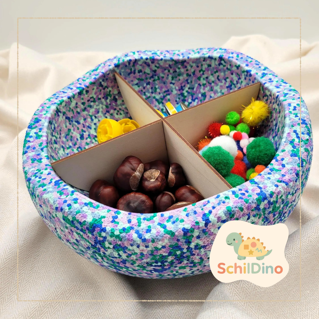 Sortier Einsatz Stapelstein Aktivitätsplatte I Balanciersteine I Feinmotorik I Montessori I Zubehör für Stapelsteine, Motorik, Sortierplatte