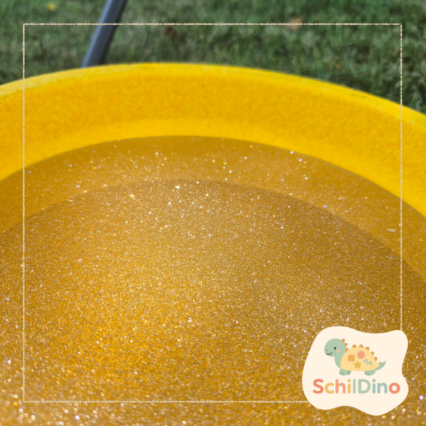 Aktivitätsplatte Leuchtplatten / Gold Glitzer Glitter für Stapelstein und FunStone