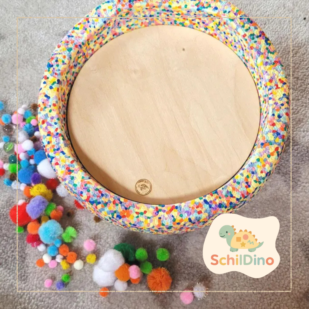 Kreativplatte Blanco Aktivitätsplatte Stapelstein I Balanciersteine I Feinmotorik I Montessori I Zubehör für Stapelsteine zur motorischen Förderung I