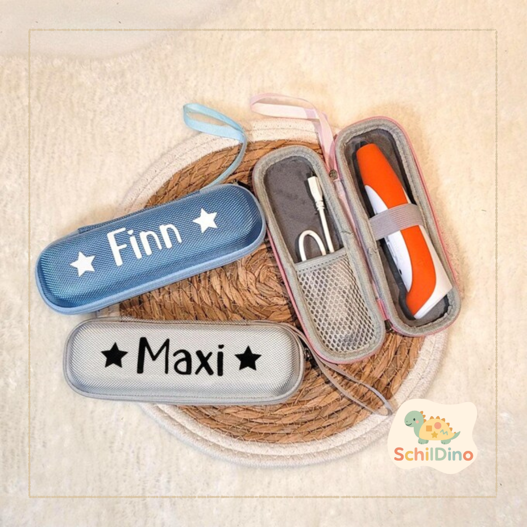 Personalisierte Tiptoi Stift Tasche mit Namen – Stoßfeste Tragetasche mit Reißverschluss & Platz für Ladekabel 🎒🔒