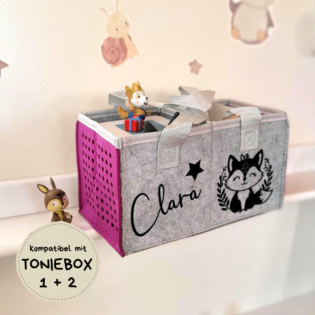 Filztasche für Toniebox & Toniebox 2 | Personalisiert mit Namen | Aufbewahrung & Geschenk für Kinder