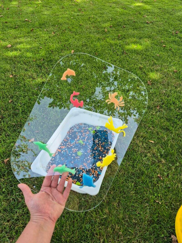 Aktivitätsplatte groß transparente Zauberplatte/ Frost für IKEA Trofast & Flisat