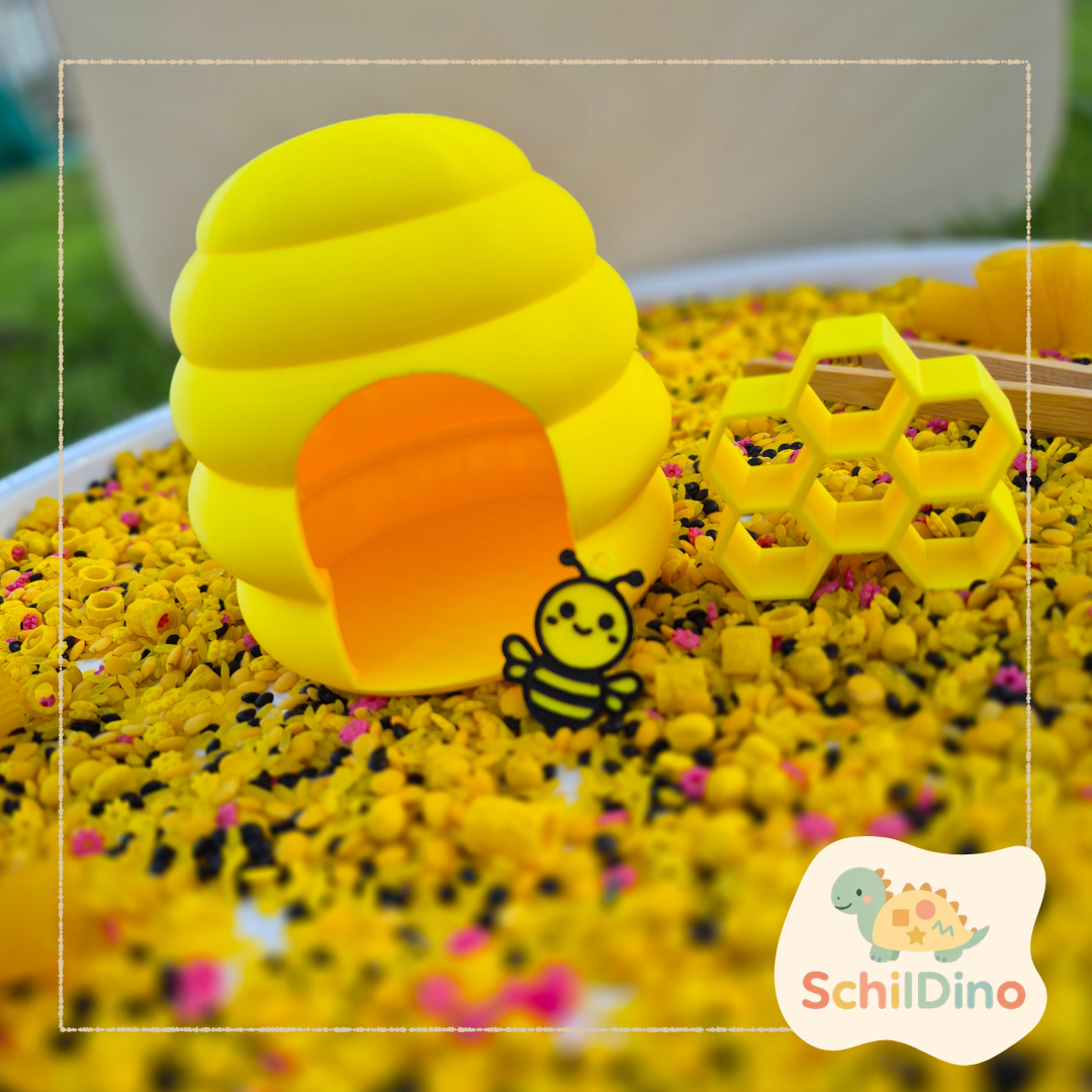 Bienenstock mit Bienenwabe für Sensory Play | Zubehör für Sensory Trays & Tuff Trays