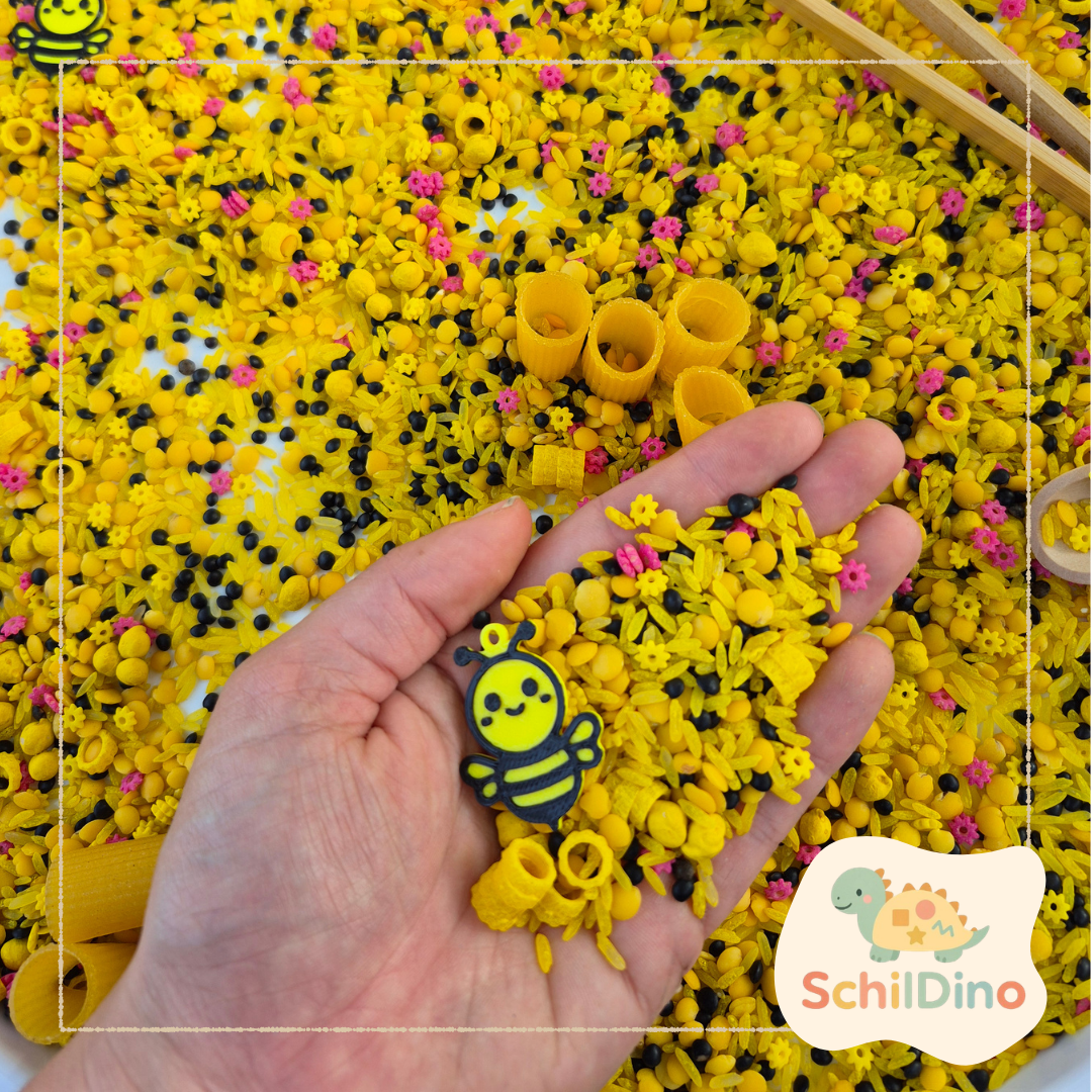 Sensorik Füllmaterial Bienen Mix | Schüttmaterial für Lernmaterial & Montessori
