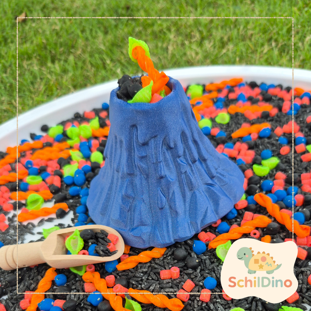 Vulkan für Sensory Play – Zubehör für Stapelstein Aktivitätsplatten | Sensorik & Experimentierspiel aus PLA