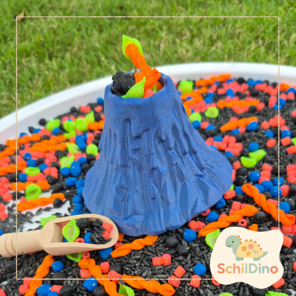 Vulkan für Sensory Play – Zubehör für Stapelstein Aktivitätsplatten | Sensorik & Experimentierspiel aus PLA